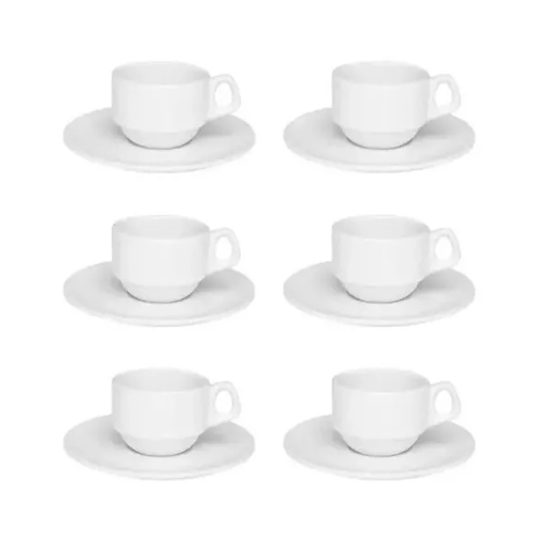 Xícara Oxford Porcelana Empilhável 75-Xícara Oxford Porcelana Empilhável 