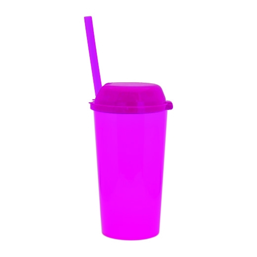 Copo 600 ML com Tampa Porta Snacks